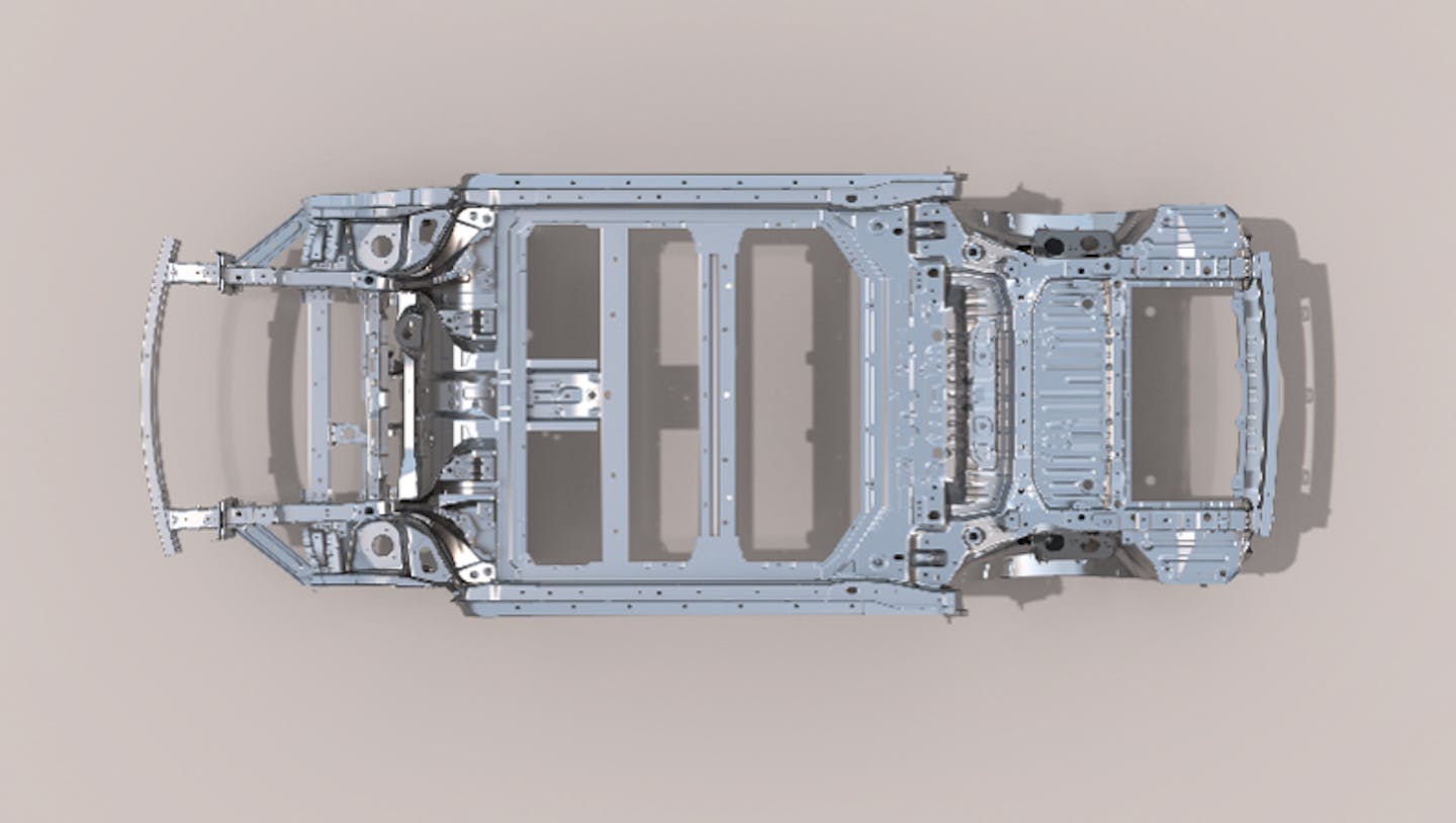 Estrutura de elevada resistência da Geely