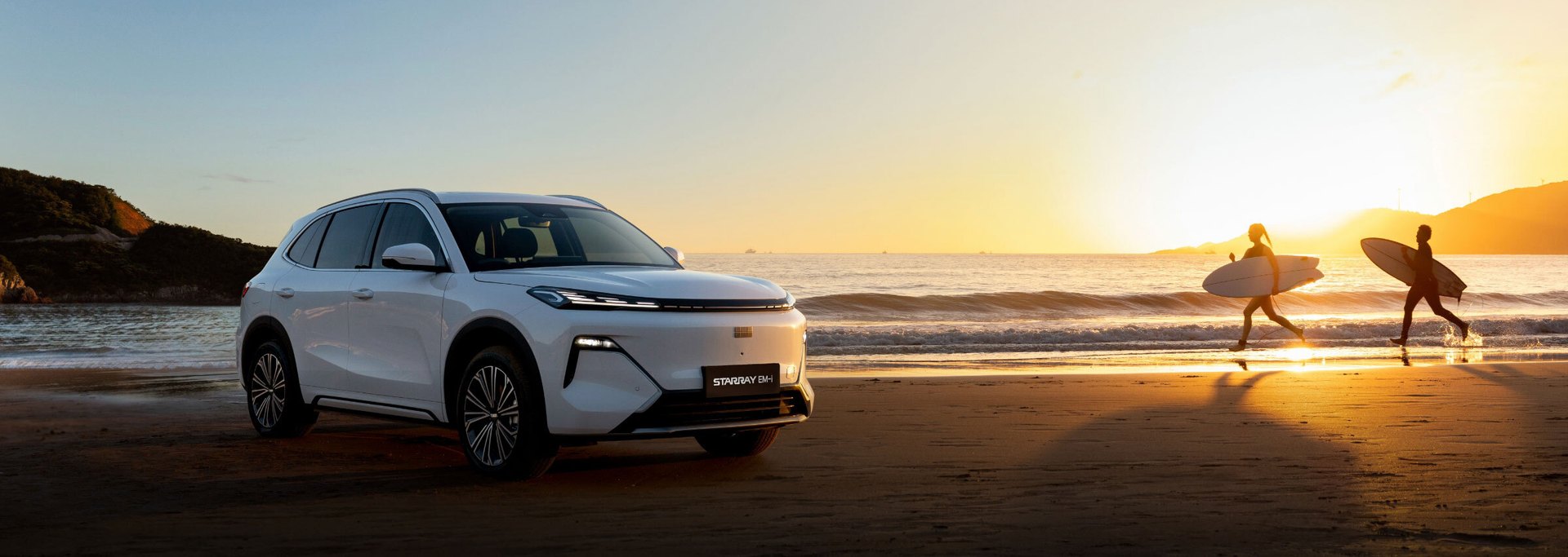 geely staray-emi vista exterior na praia