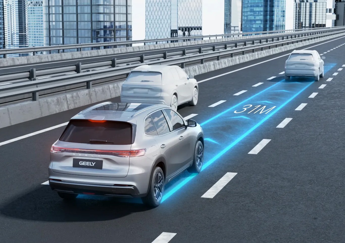 geely sistema de cruise control adaptativo