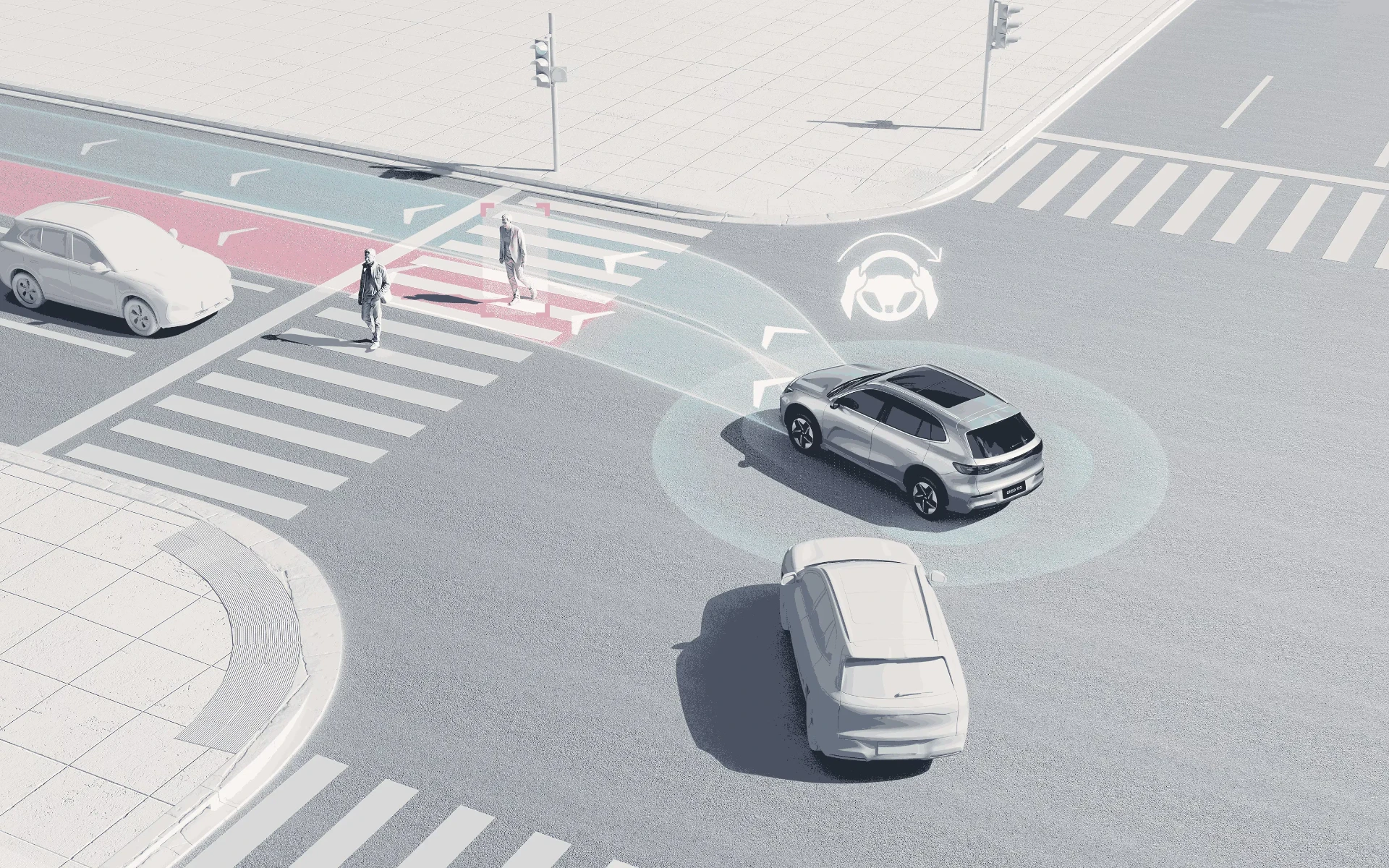 Geely E5 - Assistência de Manobra de Emergência