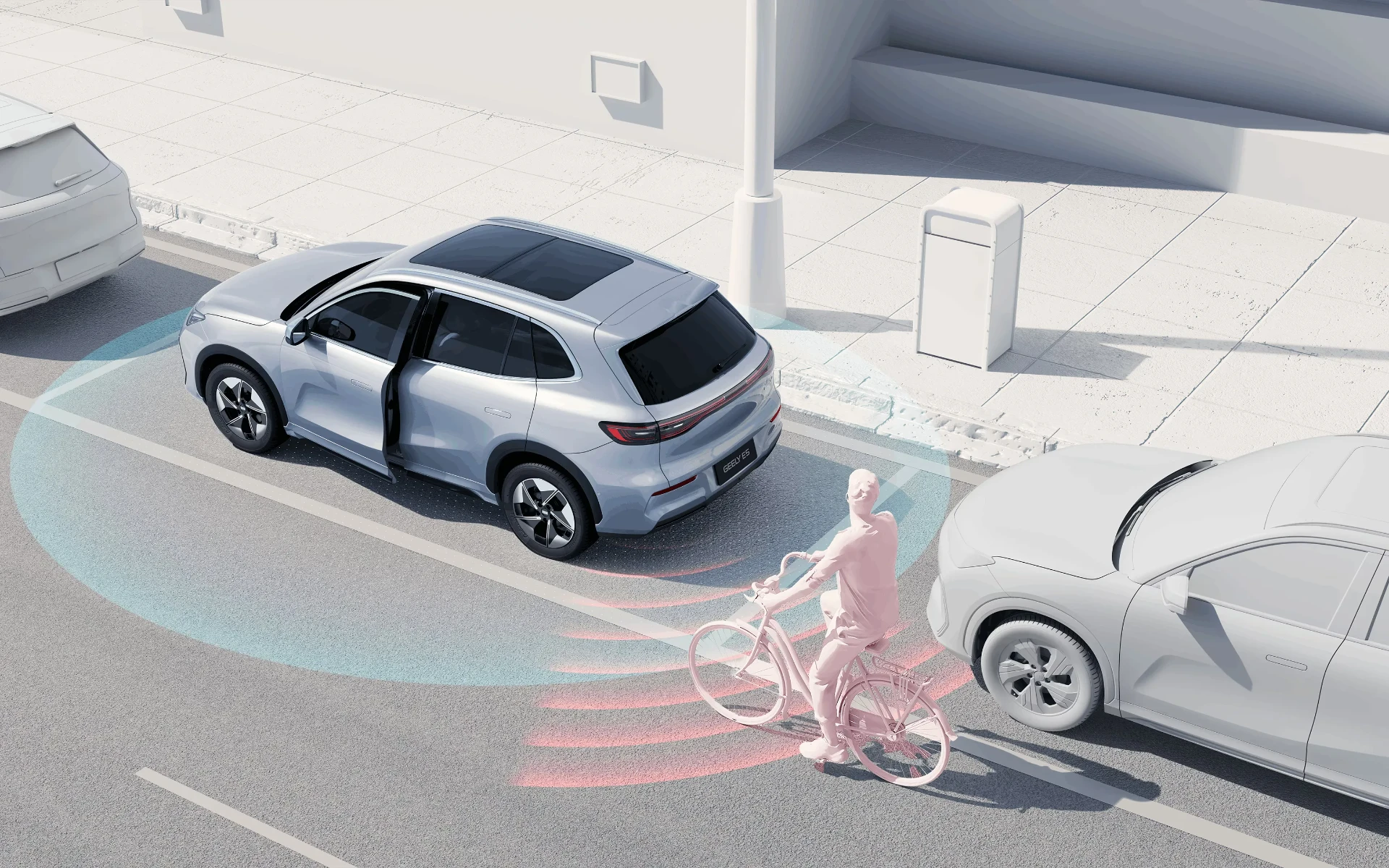 Geely E5 - Aviso de Abertura de Porta