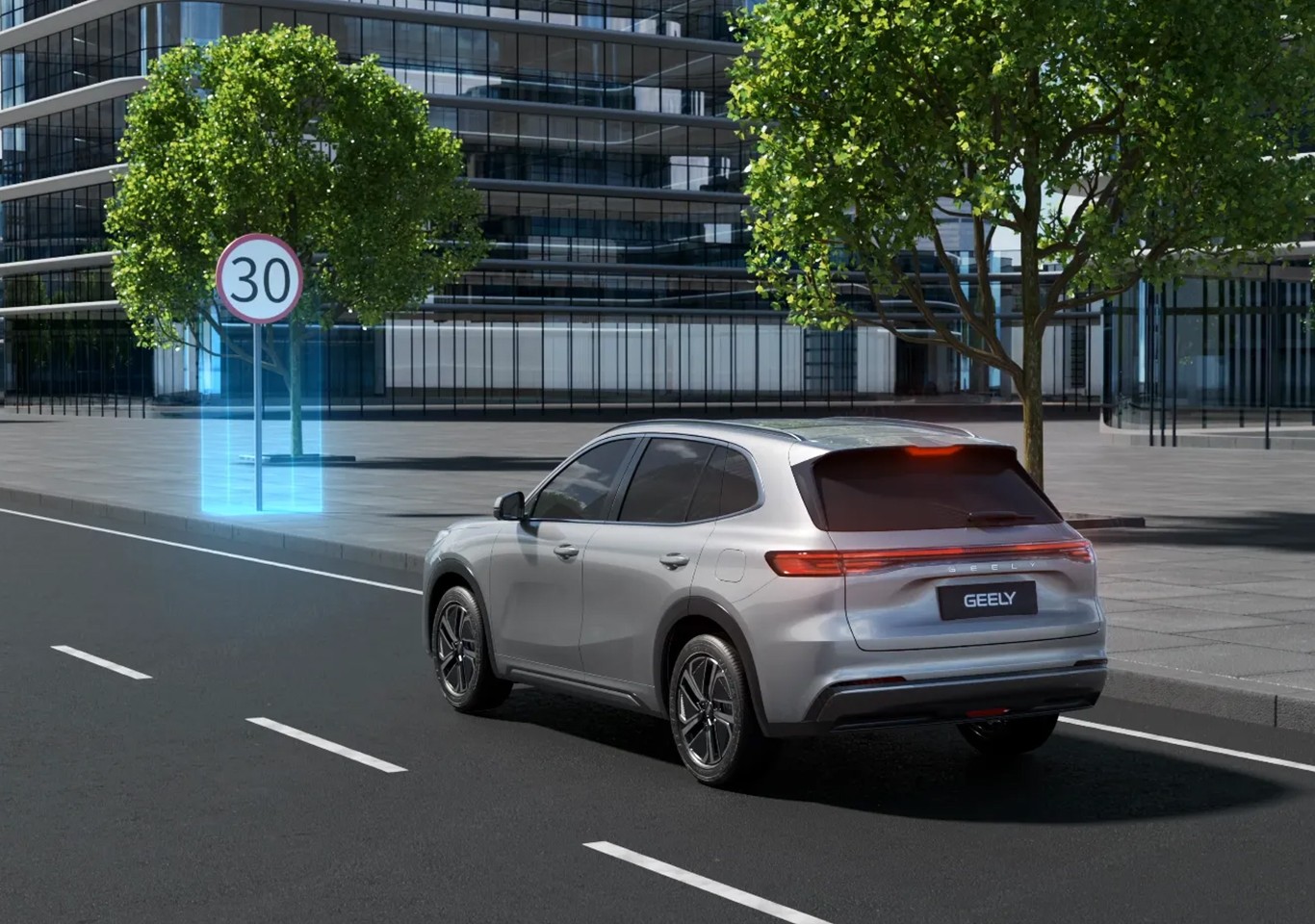 geely sistema de aviso de sinais de transito